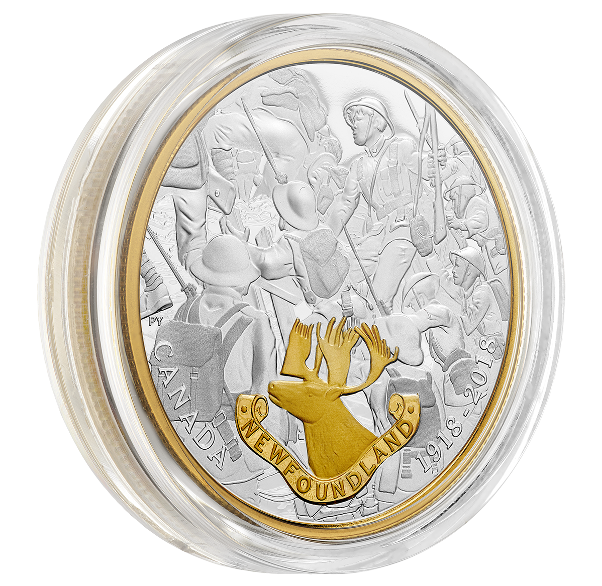 1 oz. Pure Silver Gold-Plated Coin - First World War Allies