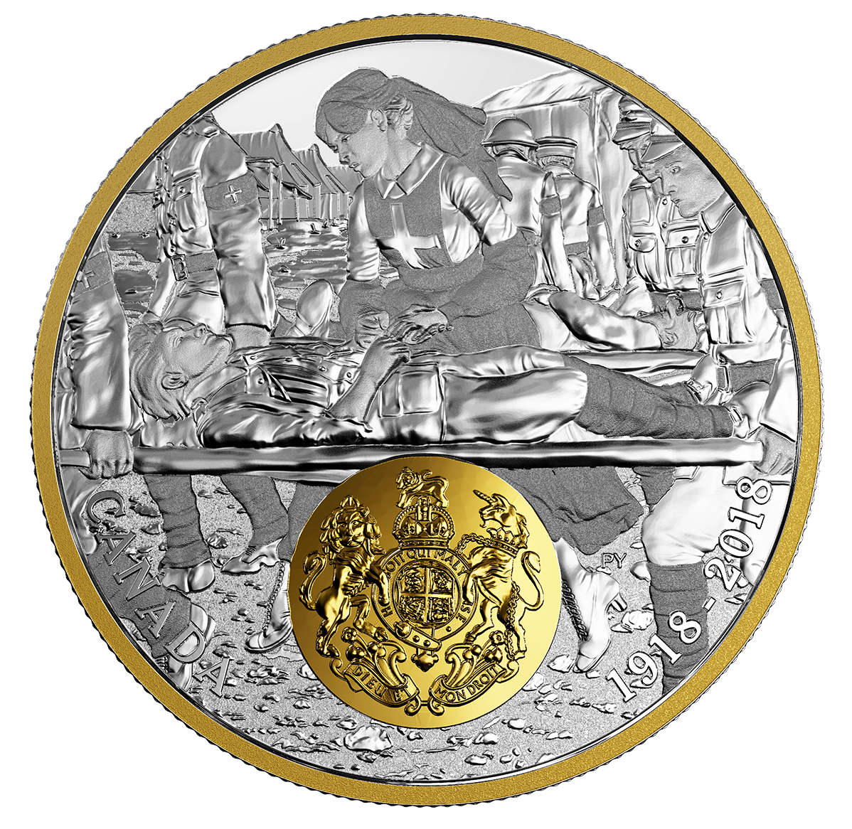 First World War Allies - 1 oz. Pure Silver Gold-Plated 4-Coin