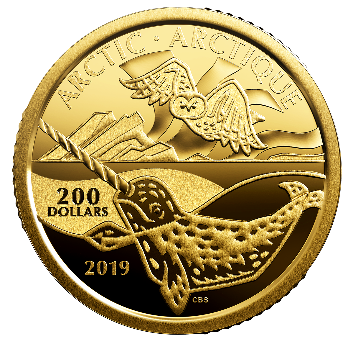 1 oz. 99.999% Pure Gold Coin - Canadian Coastal Symbols: The Arctic