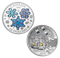 Lot de deux pièces avec flocons de neige des Fêtes