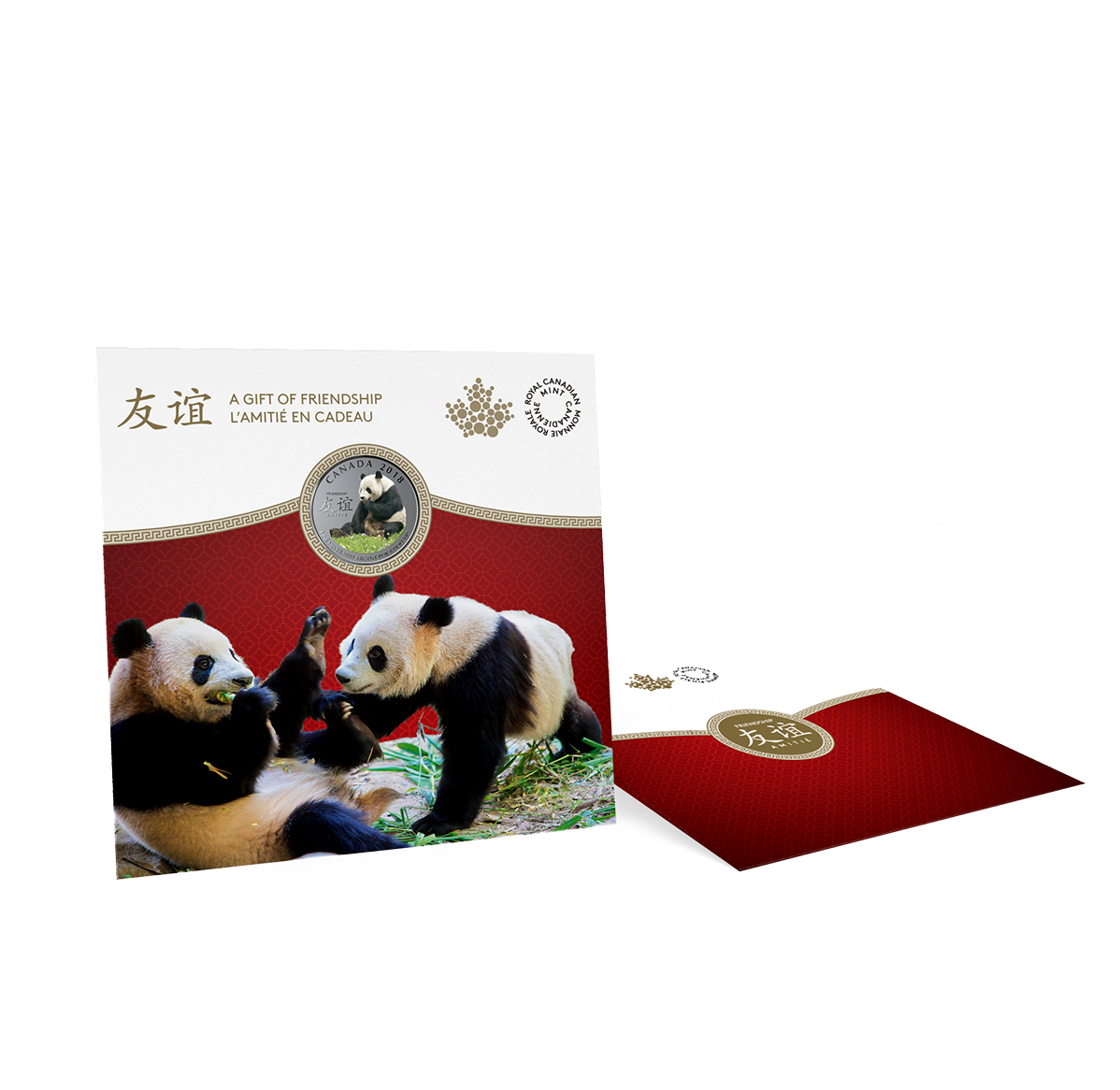 Pièce Commémorative Panda Chinois – Feuille D’or Ou Argent – 40 Mm De Diamètre – Porte-bonheur – Cadeau Collection