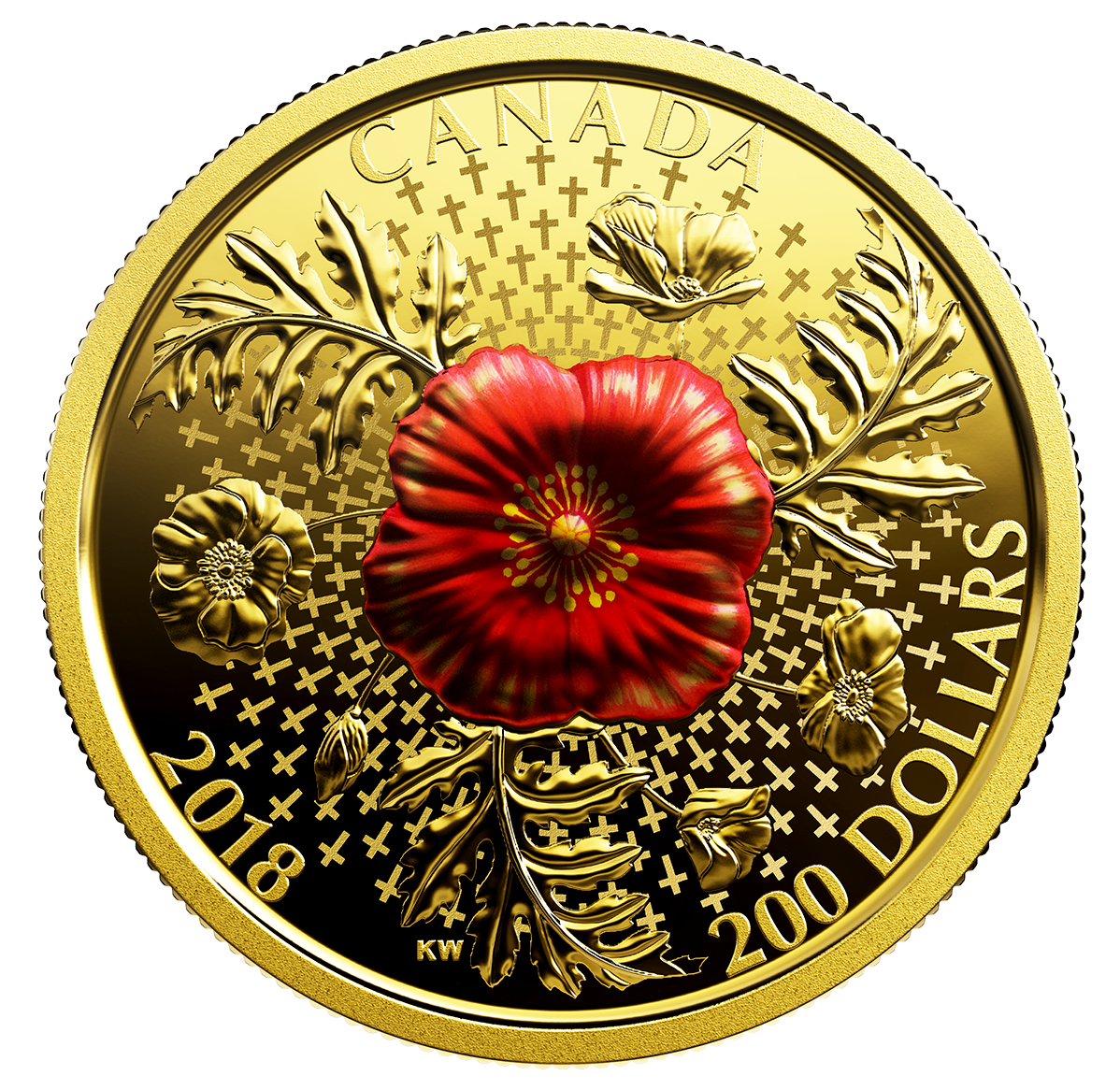 1 oz. Pure Gold Coin - Armistice Poppy