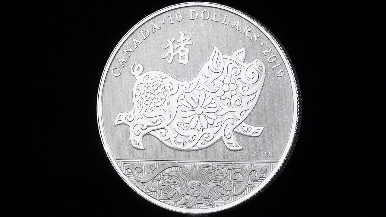 Silver Ounce 2019 Year of the Pig, Coin from Mongolia