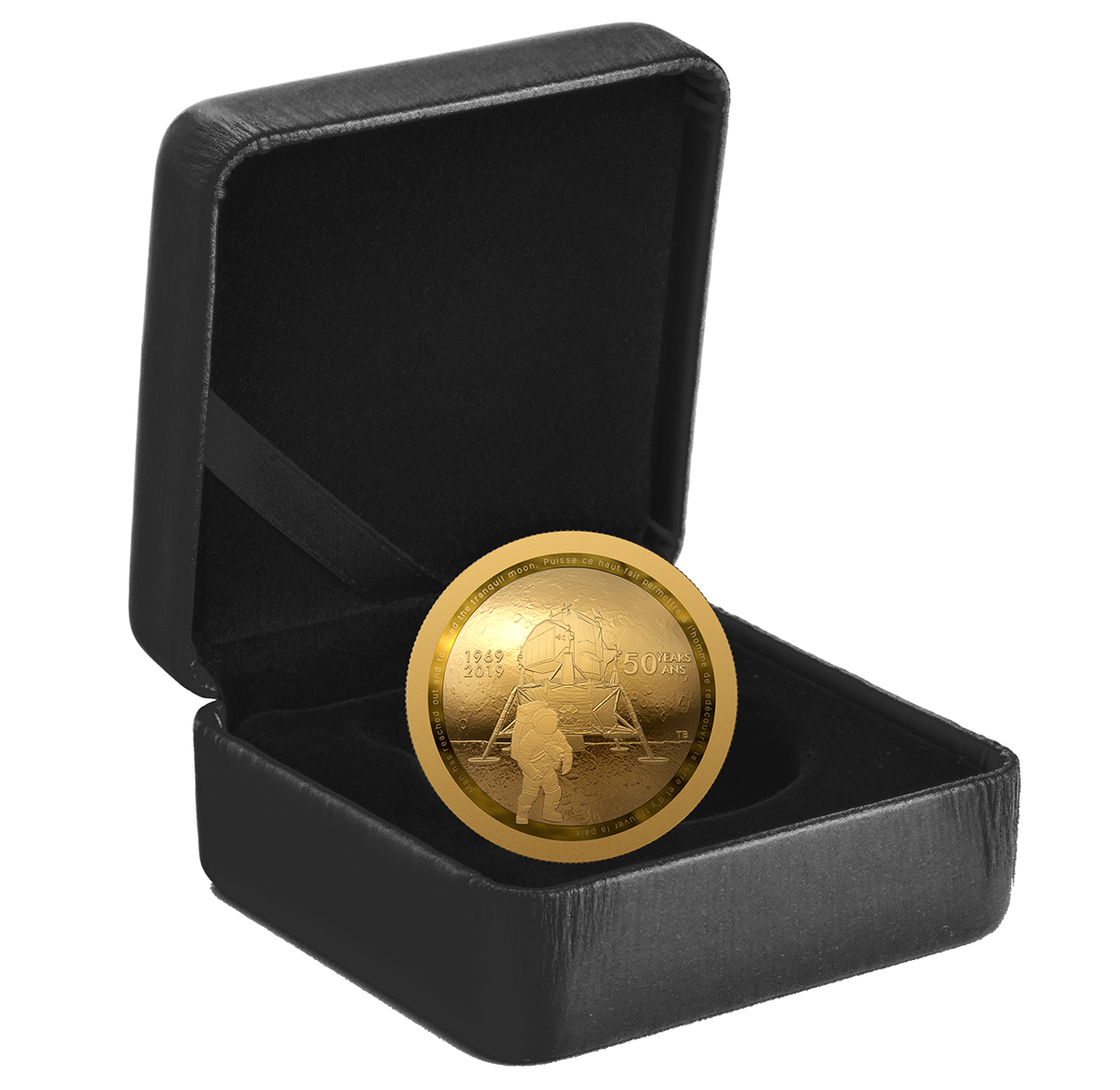 Pure Gold Coin 50th Anniversary Of The Apollo 11 Moon Landing The pure-gold-coin-50th-anniversary-of-the-apollo-11-moon-landing-the