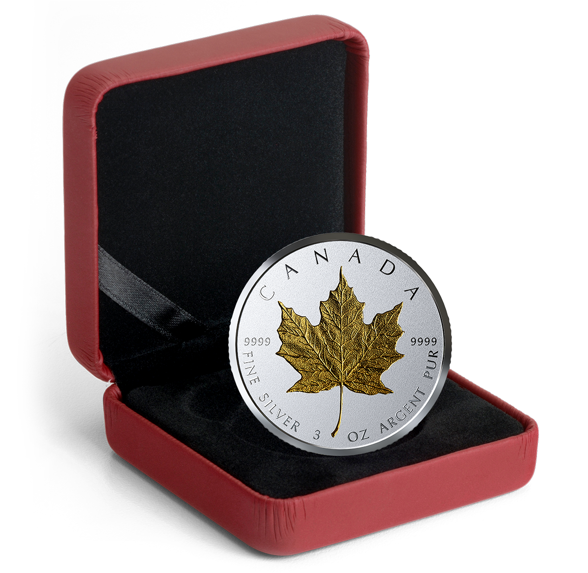 3 oz. Pure Silver Coin - 40th Anniversary of the Gold Maple Leaf