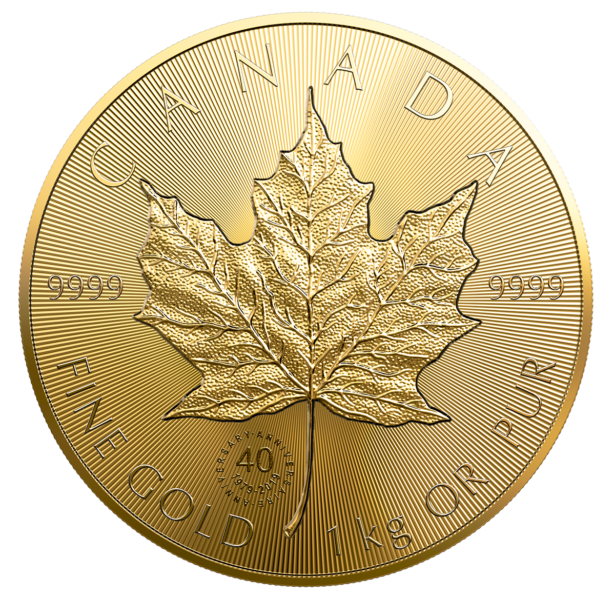 Pure Gold One Kilogram Coin - 40th Anniversary of the Gold Maple