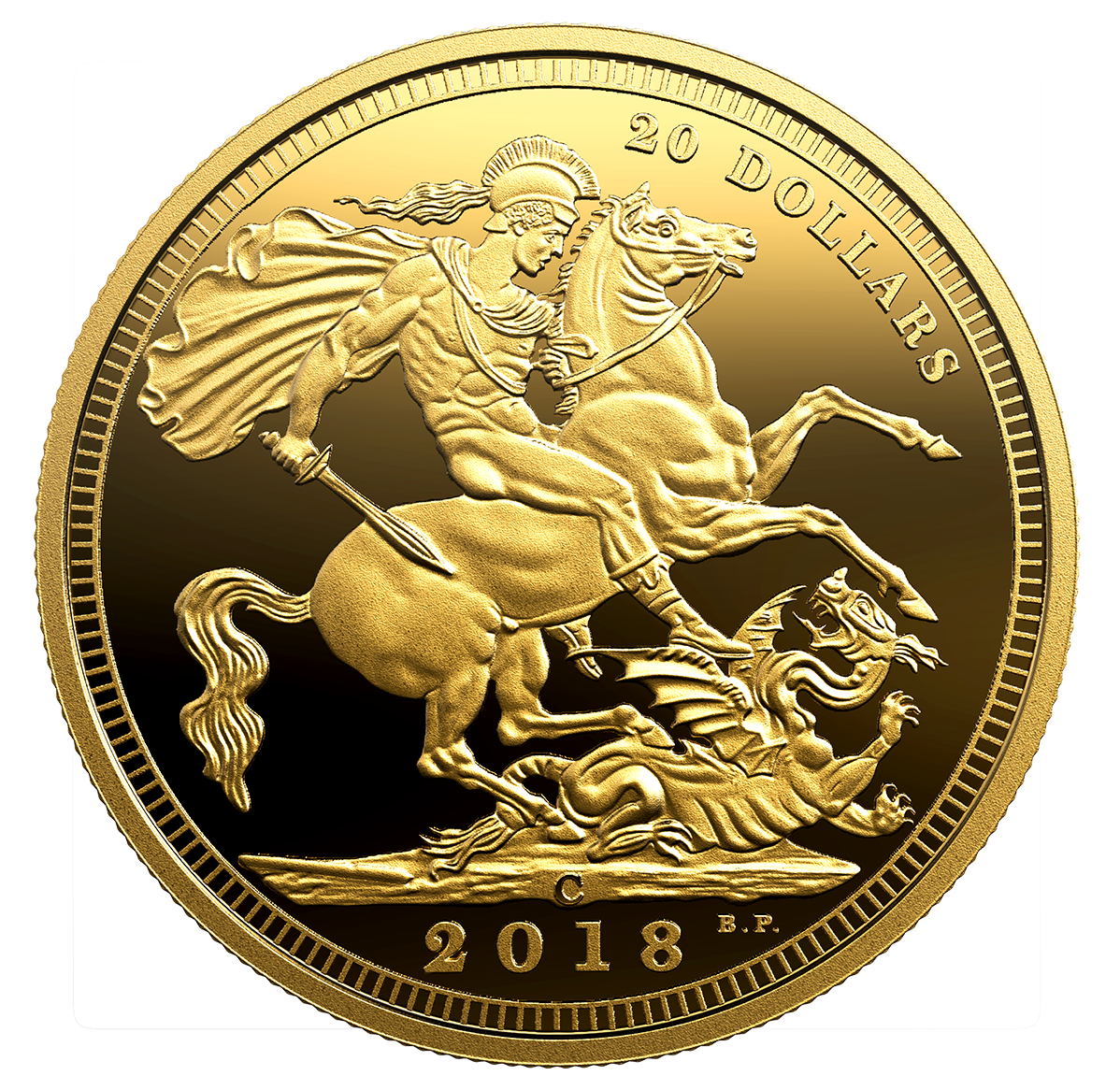 1 oz. Pure Silver Gold-Plated Coin - The 1908 Sovereign: 110th