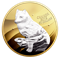 5 oz. Pure Silver Gold Plated Coin - Inner Nature: Arctic Fox