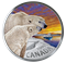 Pièce colorée de 1 oz en argent pur - Faune canadienne : L'ours polaire