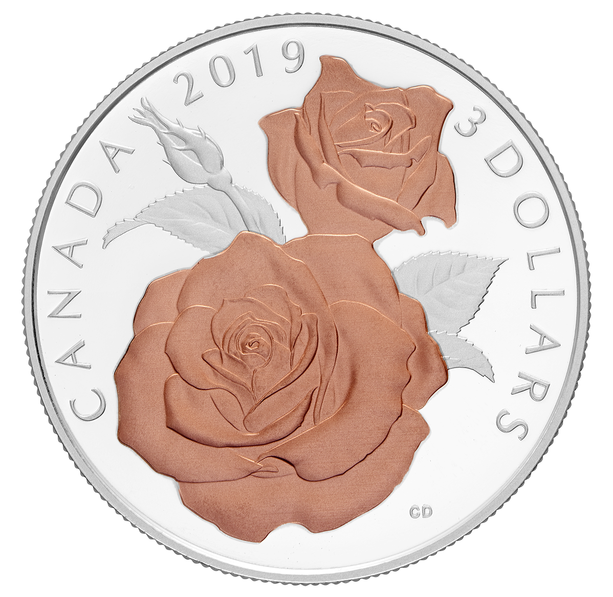 Pure Silver Coin with Selective Rose Gold Plating - Queen Elizabeth ...