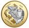 5 oz. Pure Silver Gold Plated Coin - Inner Nature: Grizzly Bear