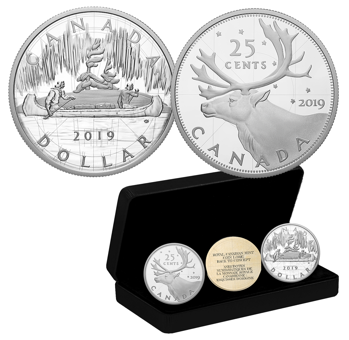2019 Caribou 25-Cent 2OZ PureSilver Proof Coin Canada Classic Hahn’s 1937 design 