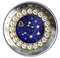 Pièce en argent pur rehaussée de cristaux Swarovskiᴹᴰ – Signes du zodiaque : Balance