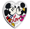 Pièce en forme de cœur de 1 oz en argent pur – Disney Love (2019)