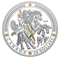 Pièce en argent pur avec placage d'or - Dieux nordiques : Odin