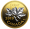 5 oz. Pure Silver Reverse-Gold Plating Coin - Big Coin Series: 1-Cent Coin