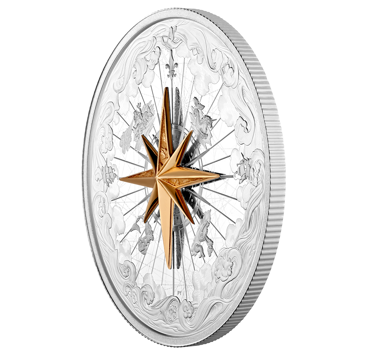 5 oz. Pure Silver Coin - Rose of the Winds - Mintage: 750 (2019