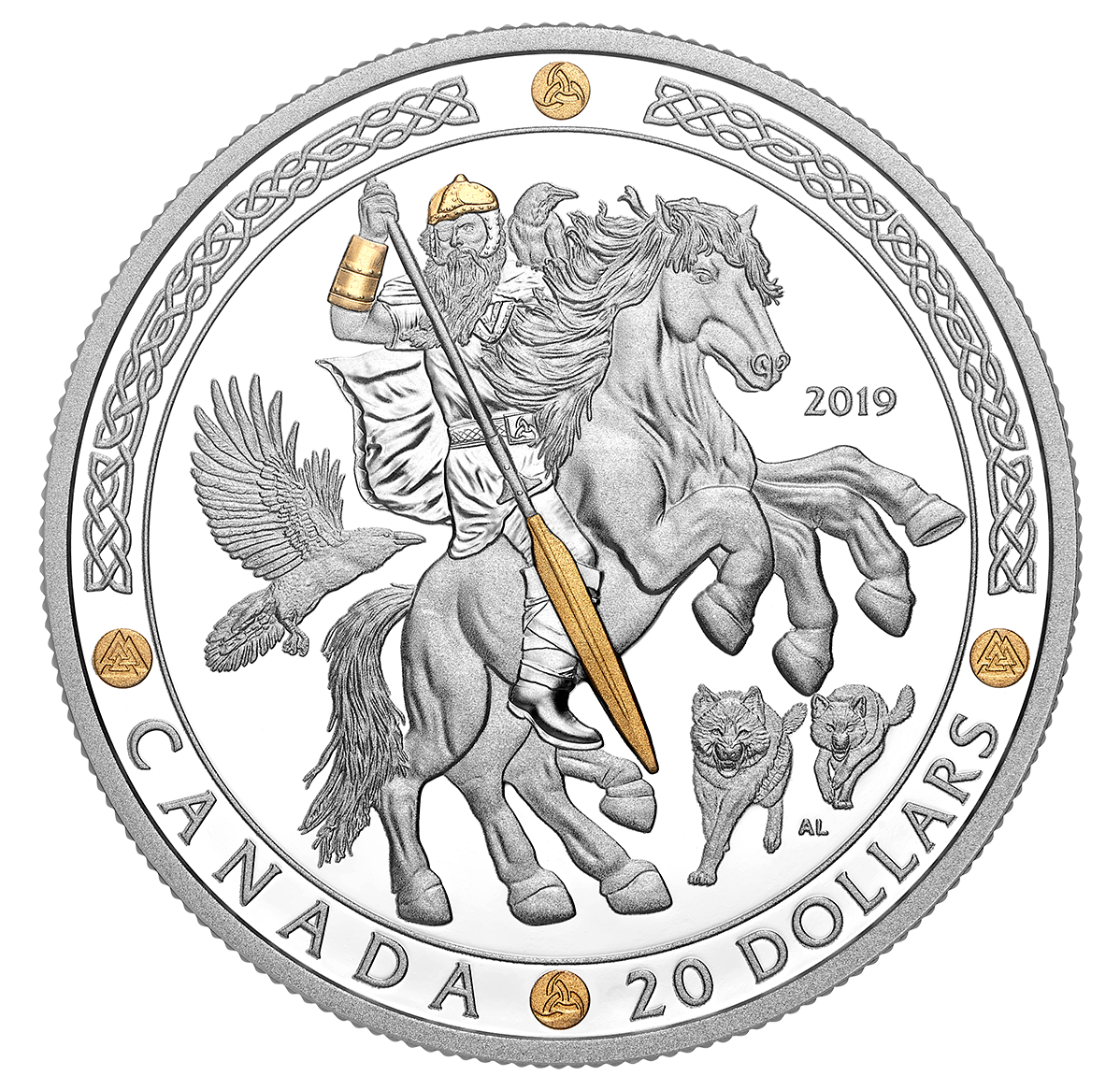 Norse Gods - 1 oz. Pure Silver Gold-Plated 3-Coin Subscription