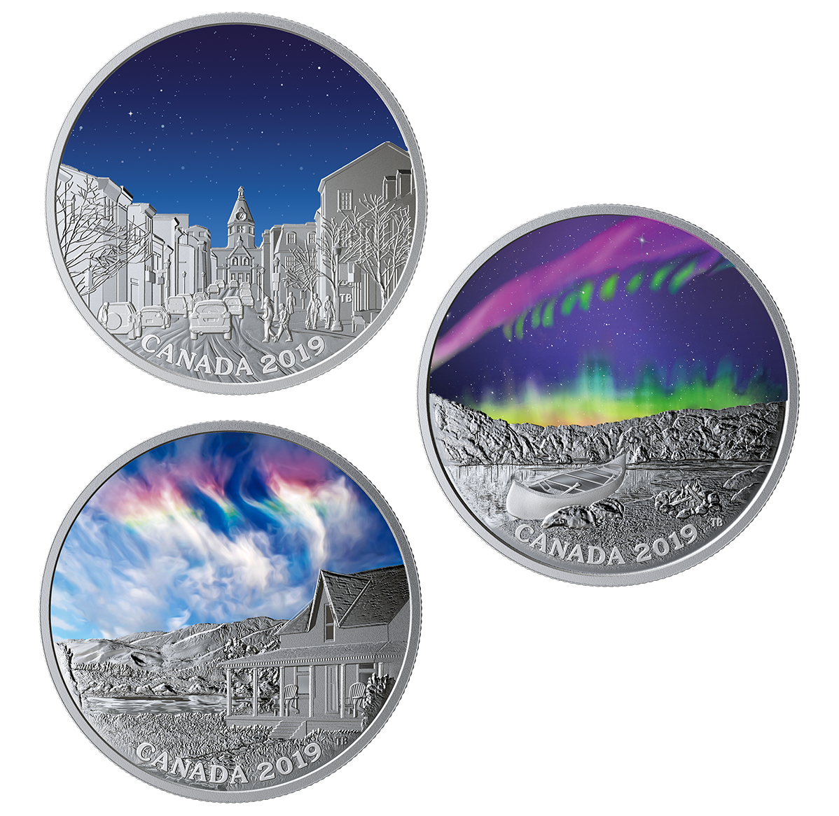 在庫残り1！【カナダ銀貨】Sky Wonders Light Pillars 在庫残り1