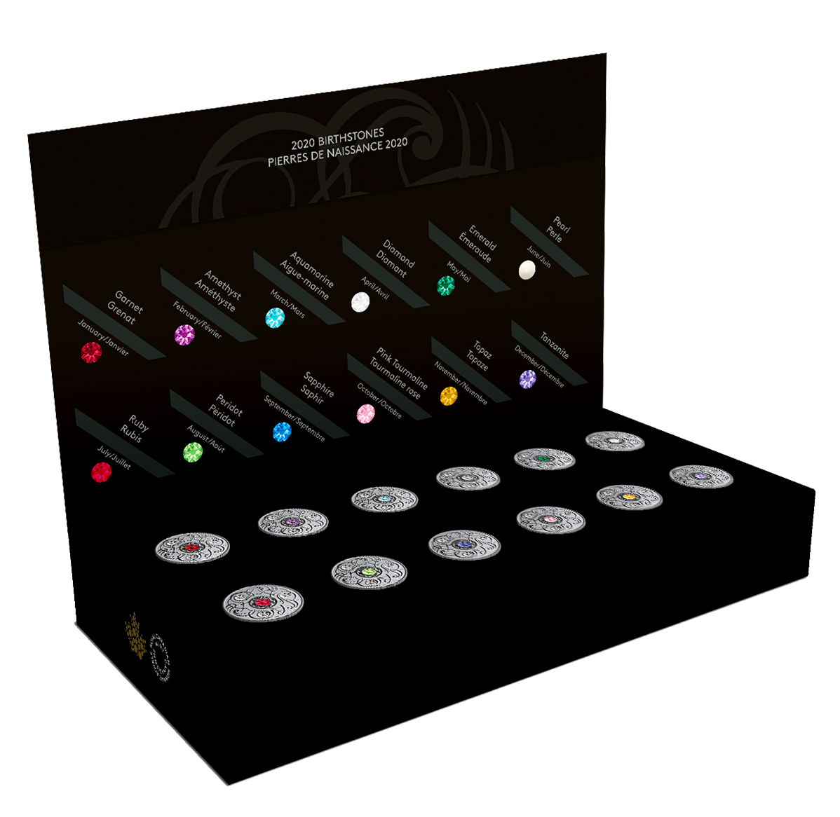 2020 Birthstones Pure Silver 12Coin with Swarovski® Crystals Series