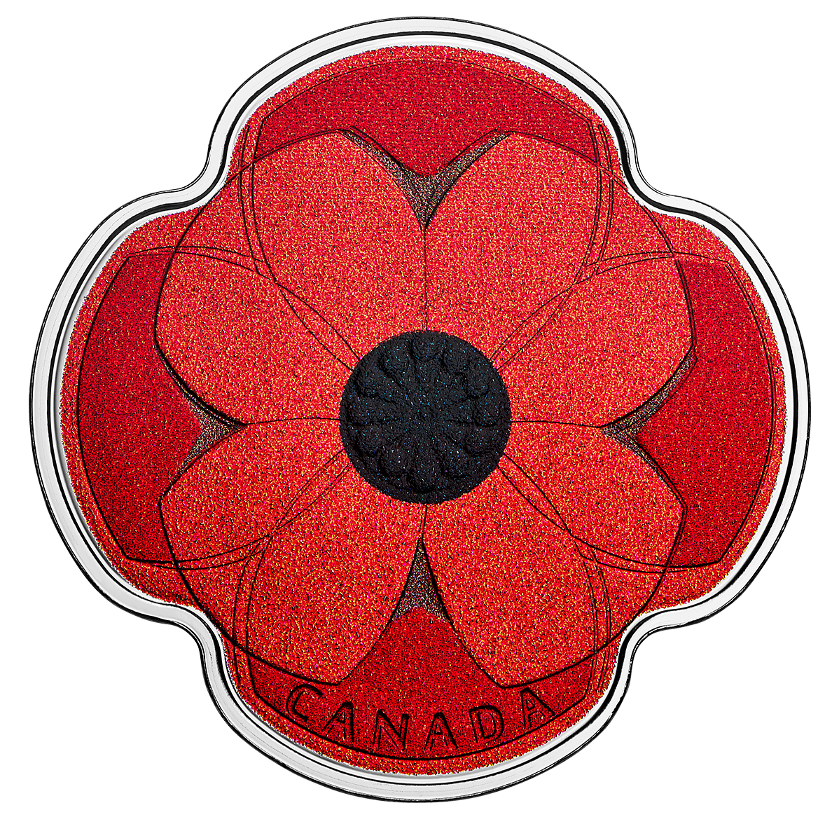 Pure Silver Coloured Coin - Remembrance Day (2019) | The Royal