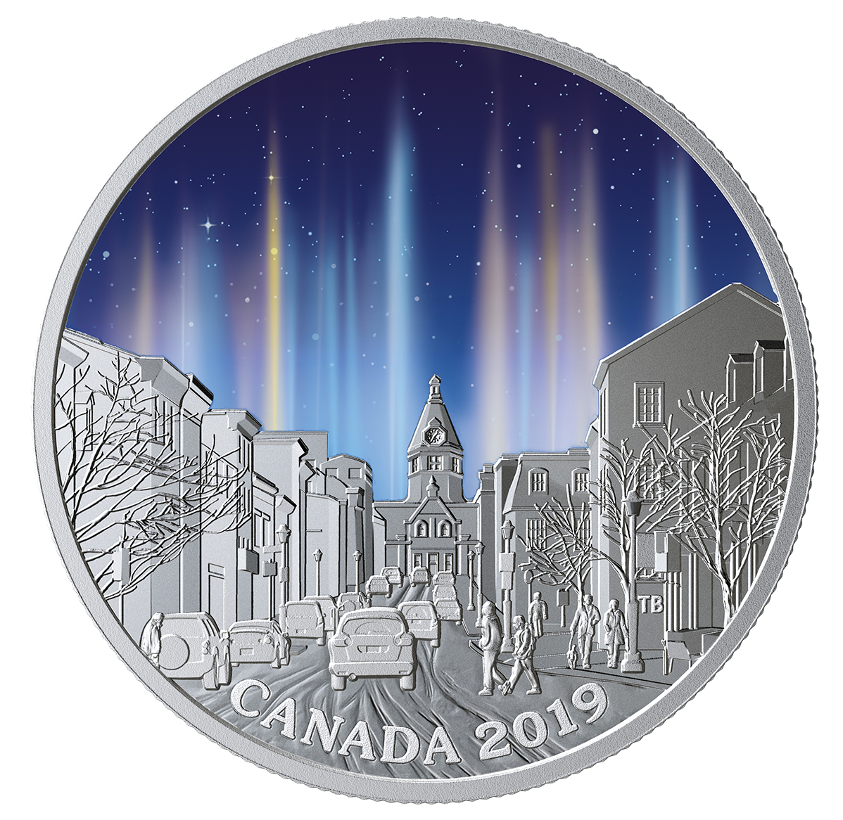 在庫残り1！【カナダ銀貨】Sky Wonders Light Pillars 1 oz. Pure Silver Coin - Sky Wonders: Light Pillars | The Royal