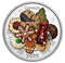 1 oz. Pure Silver Coloured Coin - Murano Holiday Cookies