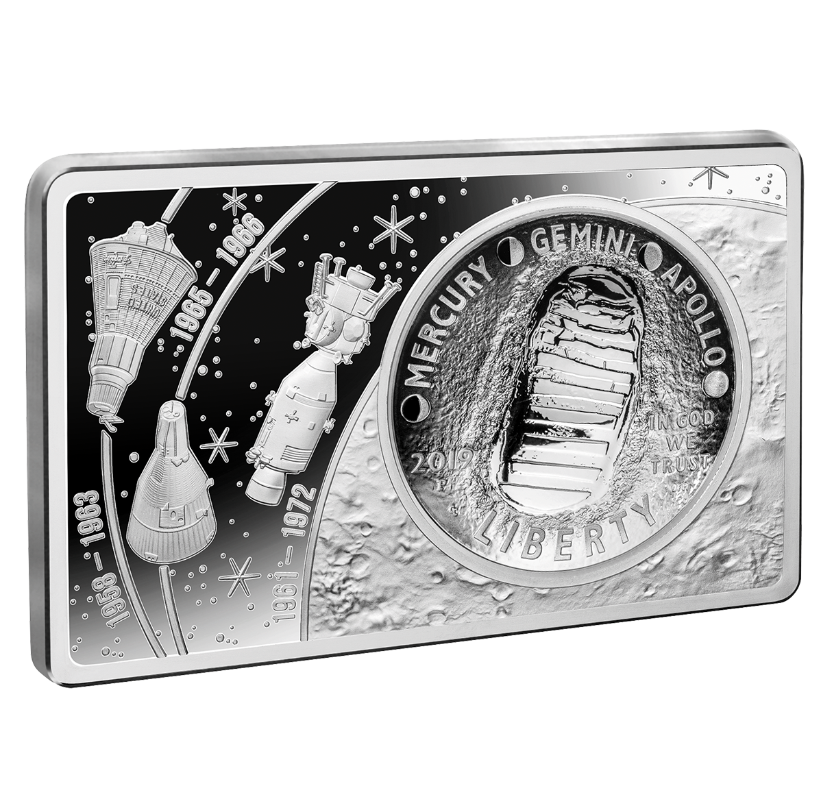 コレクション Apollo 11 50th Anniversary Silver Coin 2019 $25 50th Anniversary of the Apollo 11 Moon Landing - Pure Silver