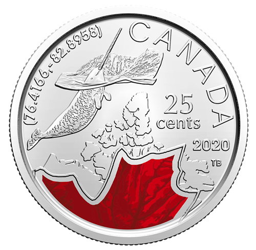 25 CENTS - ROULEAU ORIGINAL DE 25 CENTS CLASSIQUES 2020 LOGO DE LA MRC -  PIÈCES DU CANADA 2020