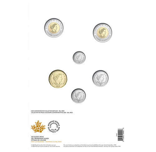 2 DOLLARS - 2 DOLLARS 2020 BILL REID COLORÉ - BRILLANT INCIRCULÉ (BU) -  PIÈCES DU CANADA 2020