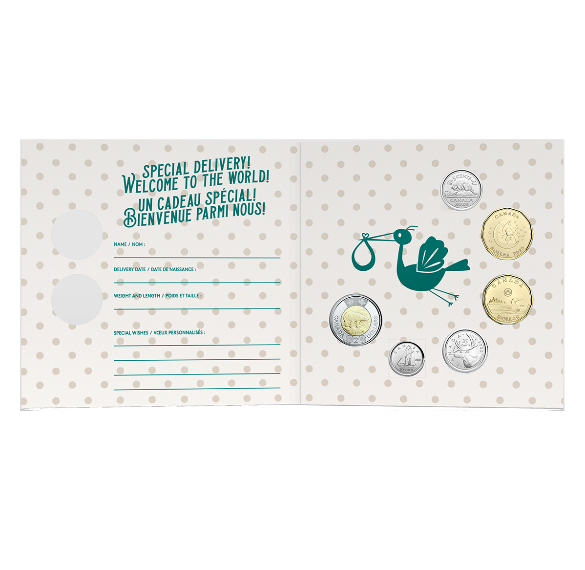 2020 Baby 6Coin Gift Card Set The Royal Canadian Mint