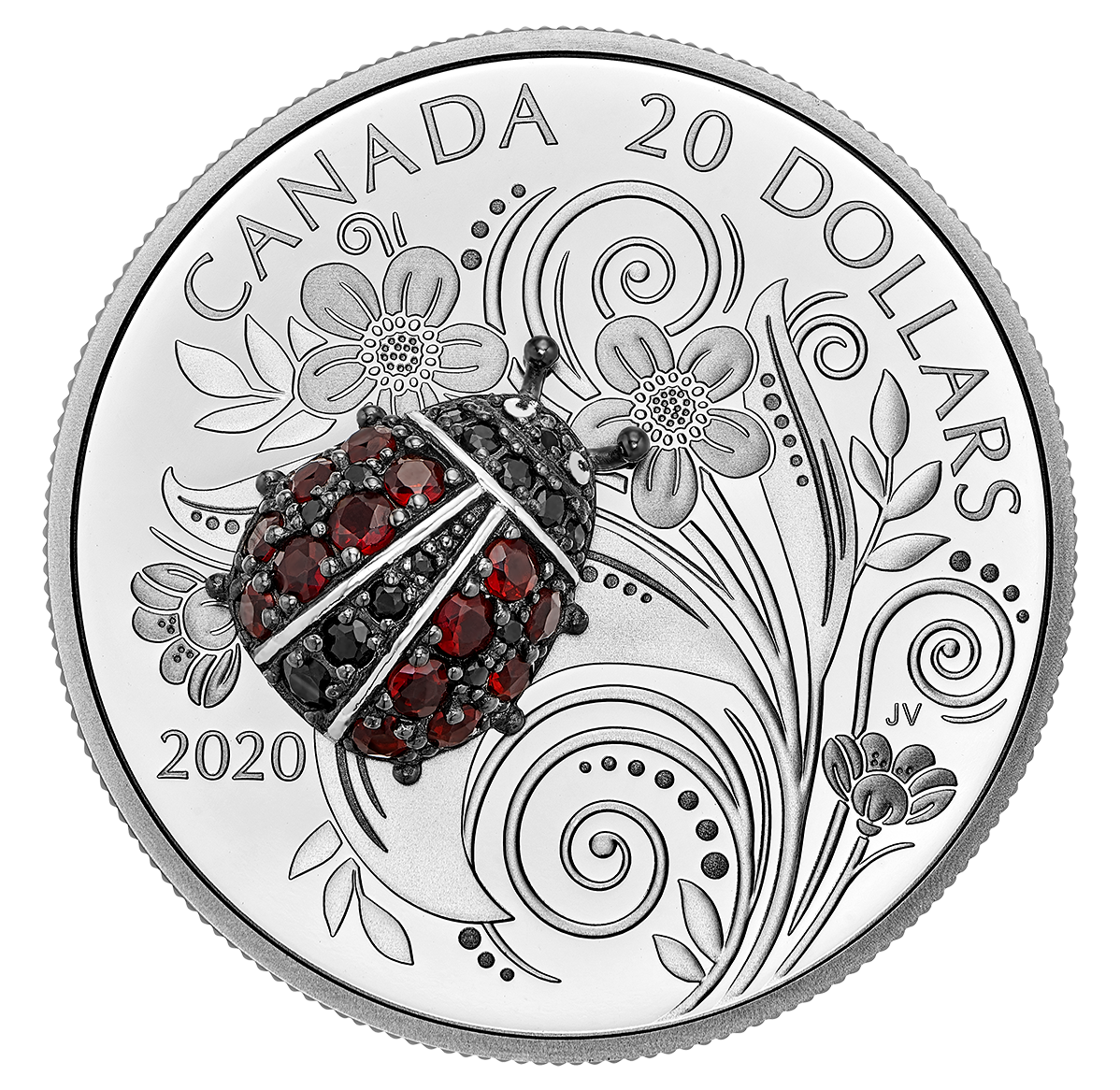 1 oz. Pure Silver Coin - Bejeweled Bugs: Ladybug - Mintage: 3,000 (2020 ...