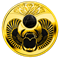 Pure Silver Gold-Plated Coin - Onyx Scarabaeus