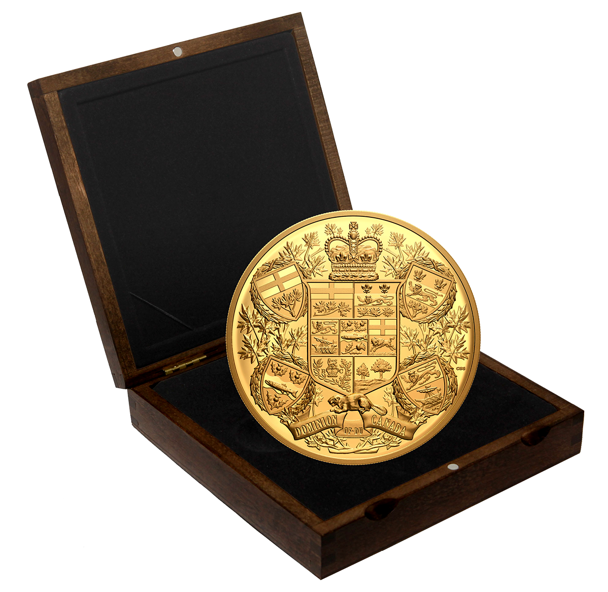 Pure Gold One Kilogram Coin - Reimagined 1905 Arms of Dominion of
