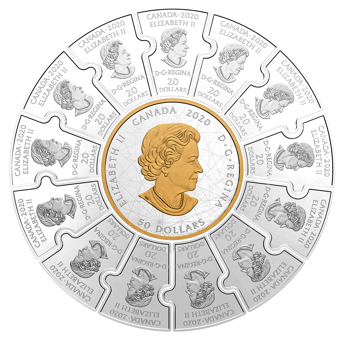 Pure Silver Puzzle Coin Set The Four Winds Pathfinders in Canada