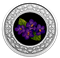 Pièce colorée en argent pur – Emblèmes floraux du Canada – Nouveau-Brunswick : Violette cucullée – T