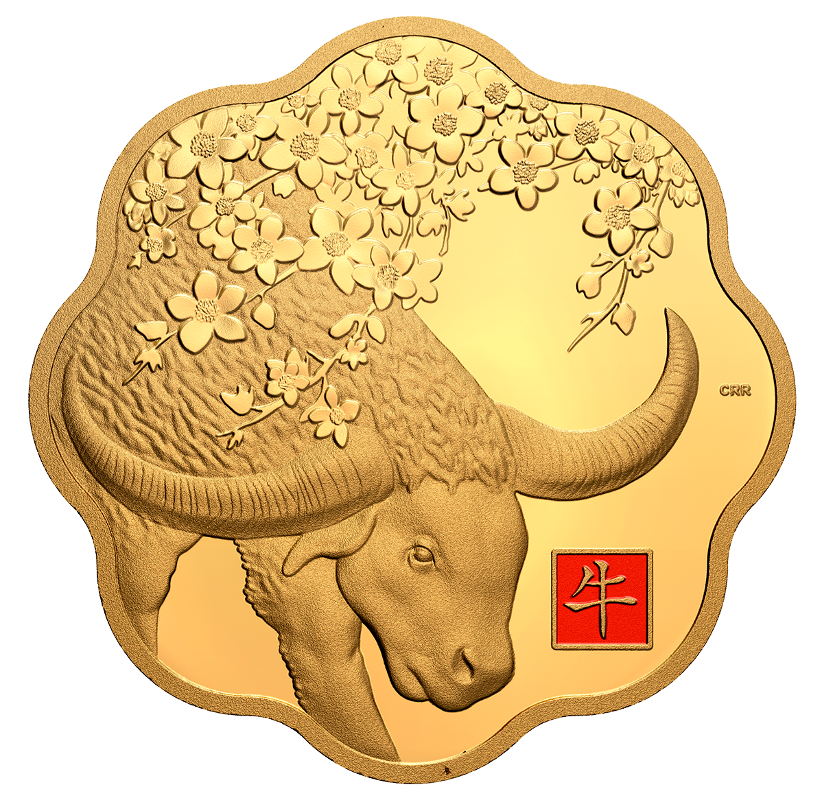 Pure Gold One Kilogram Lunar Lotus Coin Year of the Rat Mintage 10