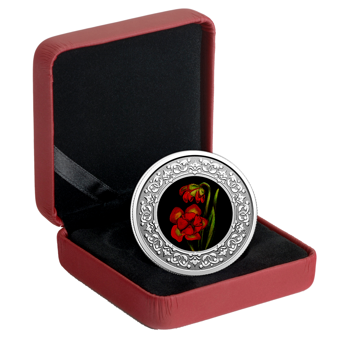 Pure Silver Coloured Coin – Pitcher Plant: Floral Emblems of