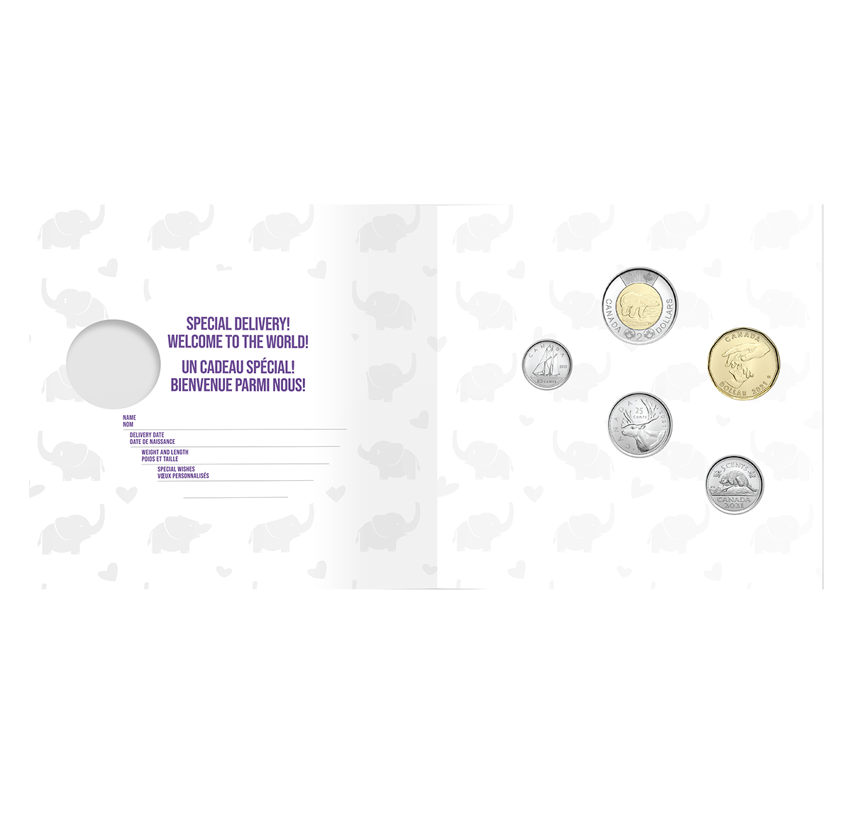 Baby 5Coin Gift Card Set (2021) The Royal Canadian Mint