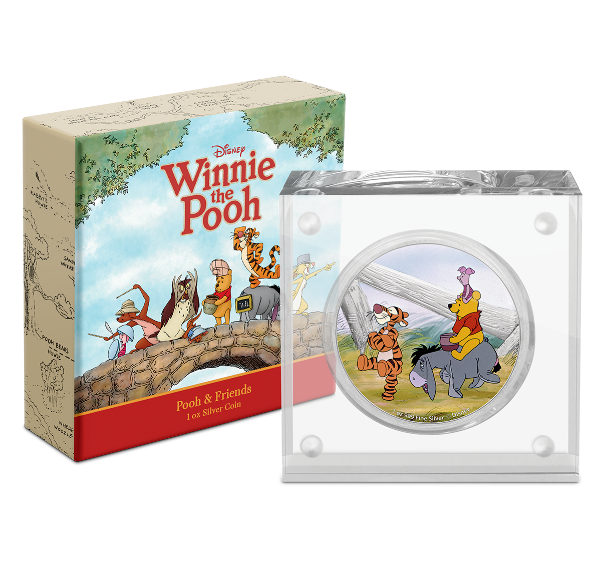 pooh Idea Nuova Winnie the Pooh Collapsible Storage Cube with