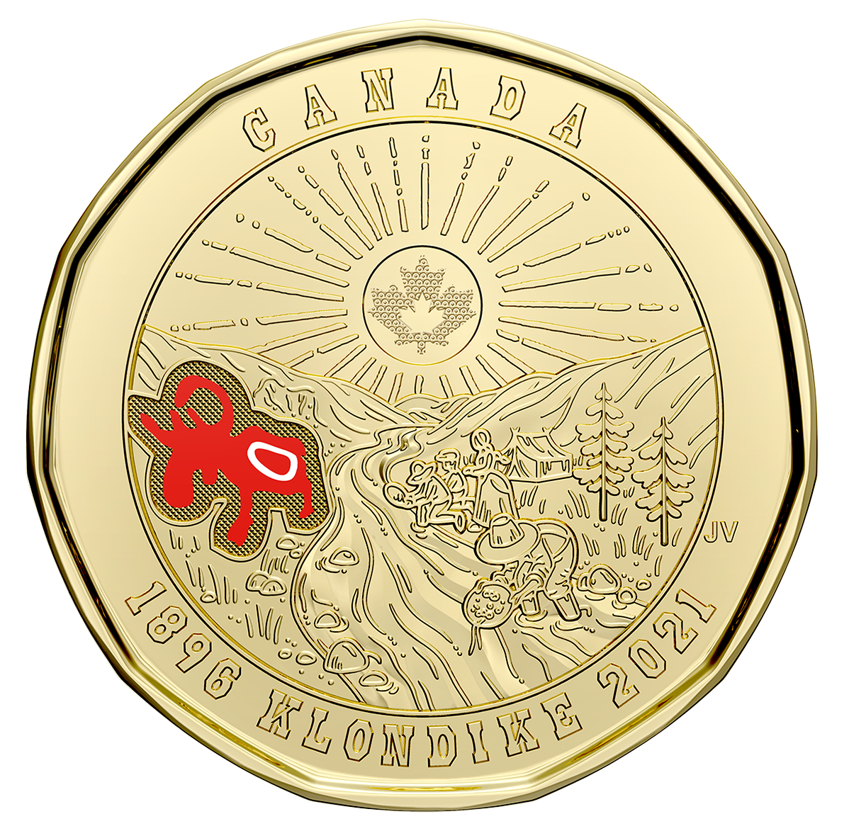 $1 125th Anniversary of the Klondike Gold Rush Coloured Special