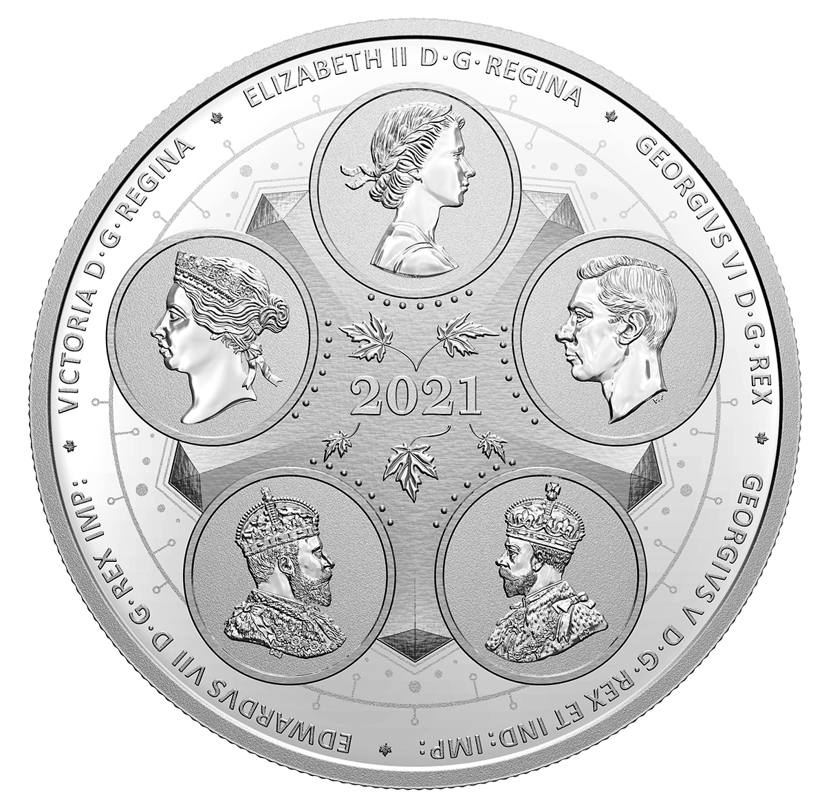 5 oz. Pure Silver Coin - The First 100 Years of Confederation: An