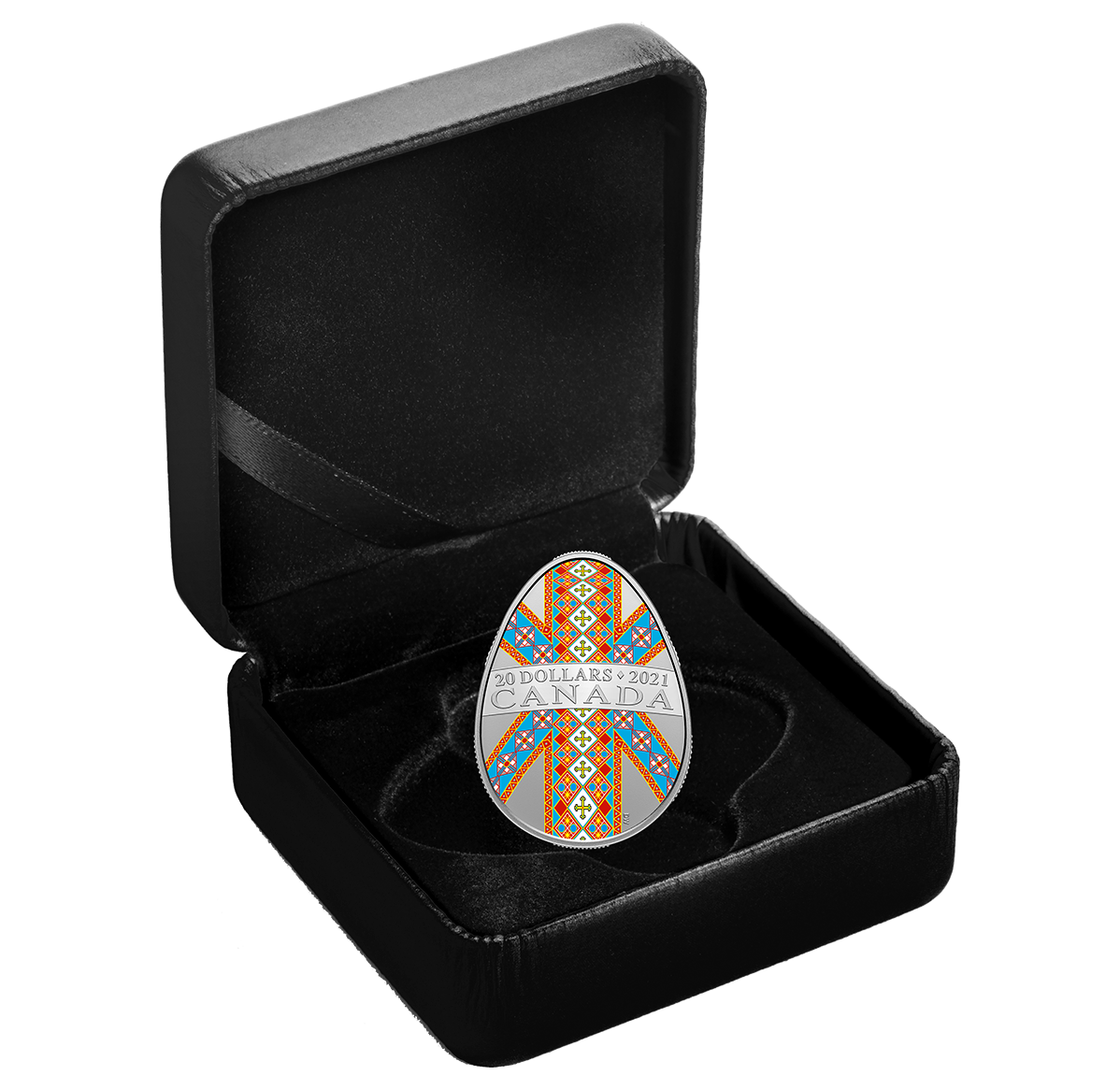 ranan　8月① 1 oz. Pure Silver Pysanka Coin (Low Certificate of