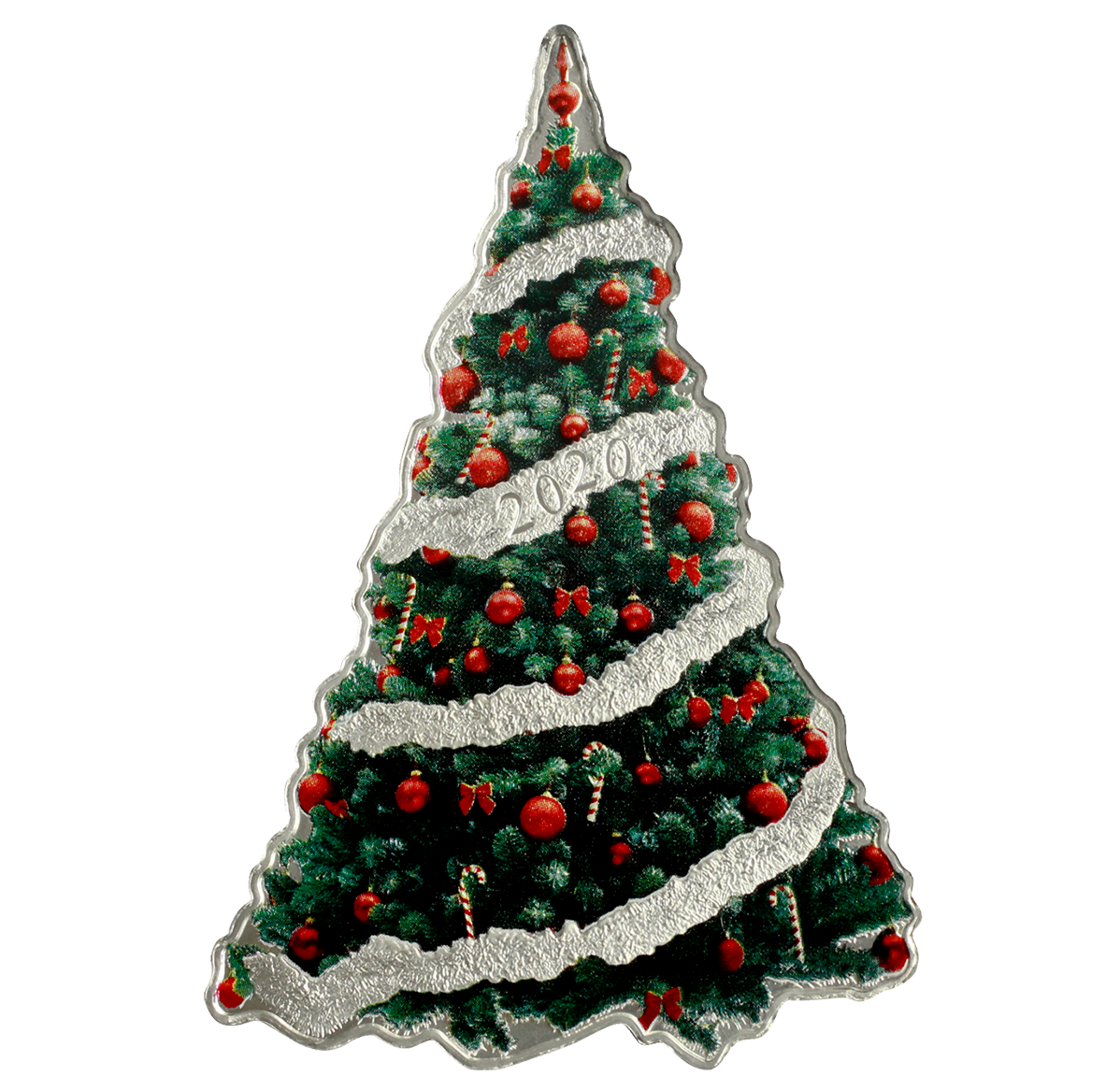 1 oz. Pure Silver Coloured Coin – Holiday Tree
