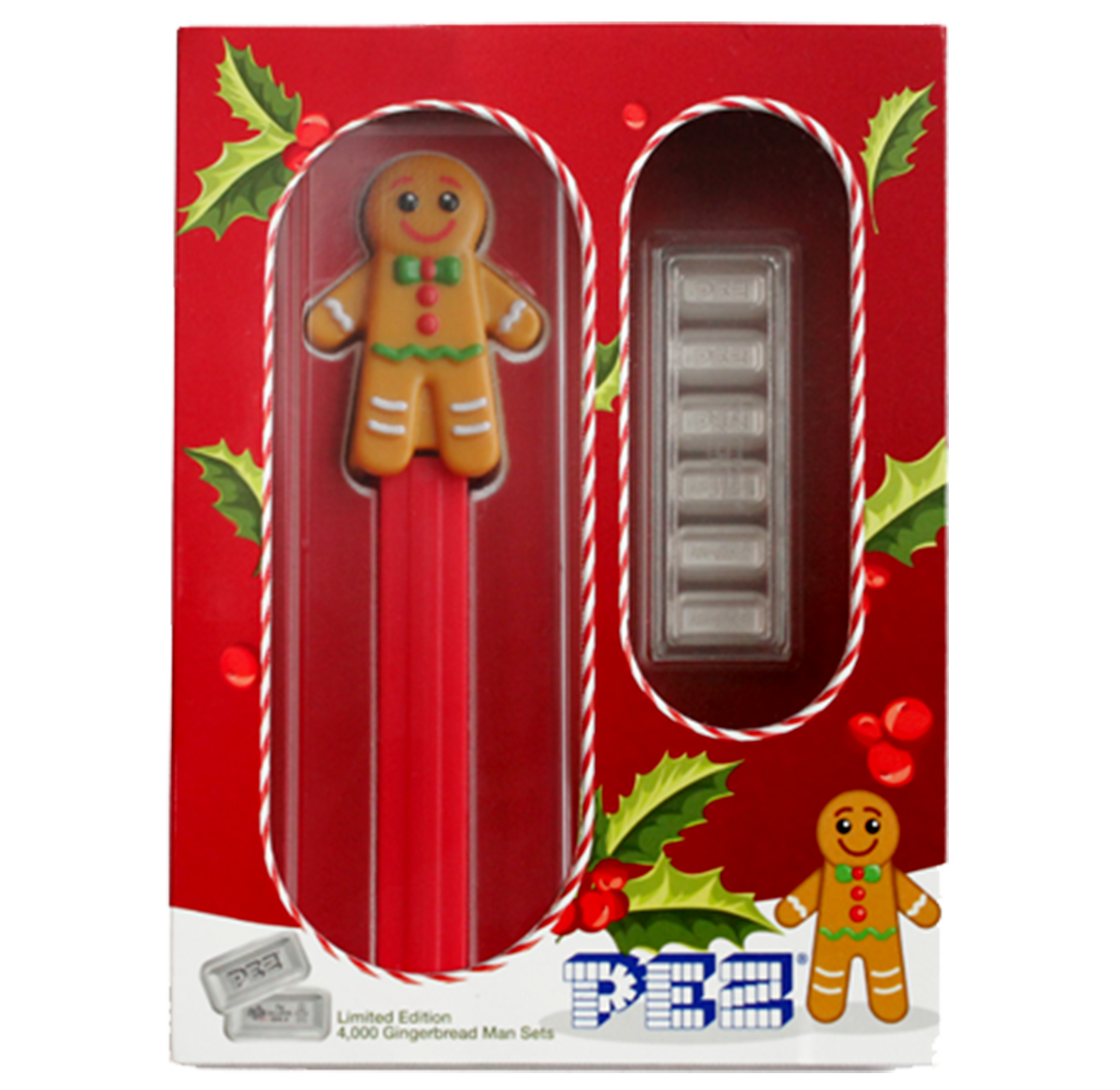 PEZ® Gingerbread Man Silver Wafers & Dispenser Gift Set - Mintage: 4,000 (2020)