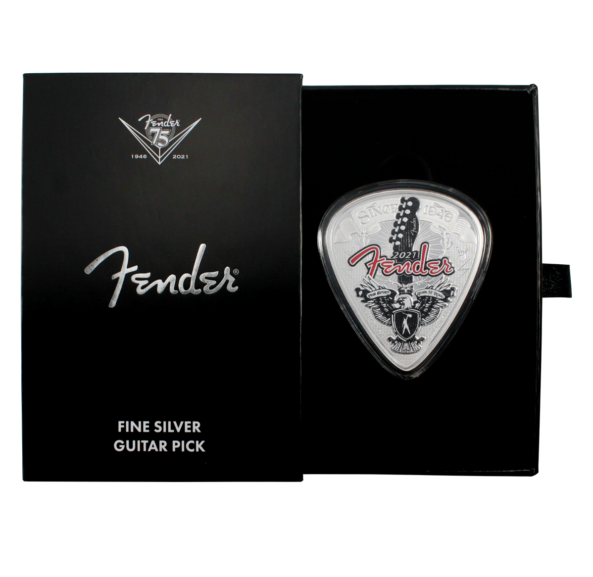 Fender silver guitar pick new arrivals