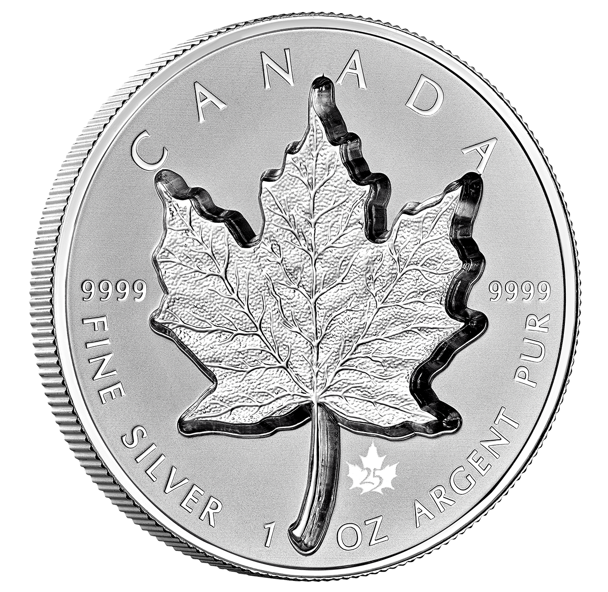 1 oz. Pure Silver Coin - Super Incuse Silver Maple Leaf (2021