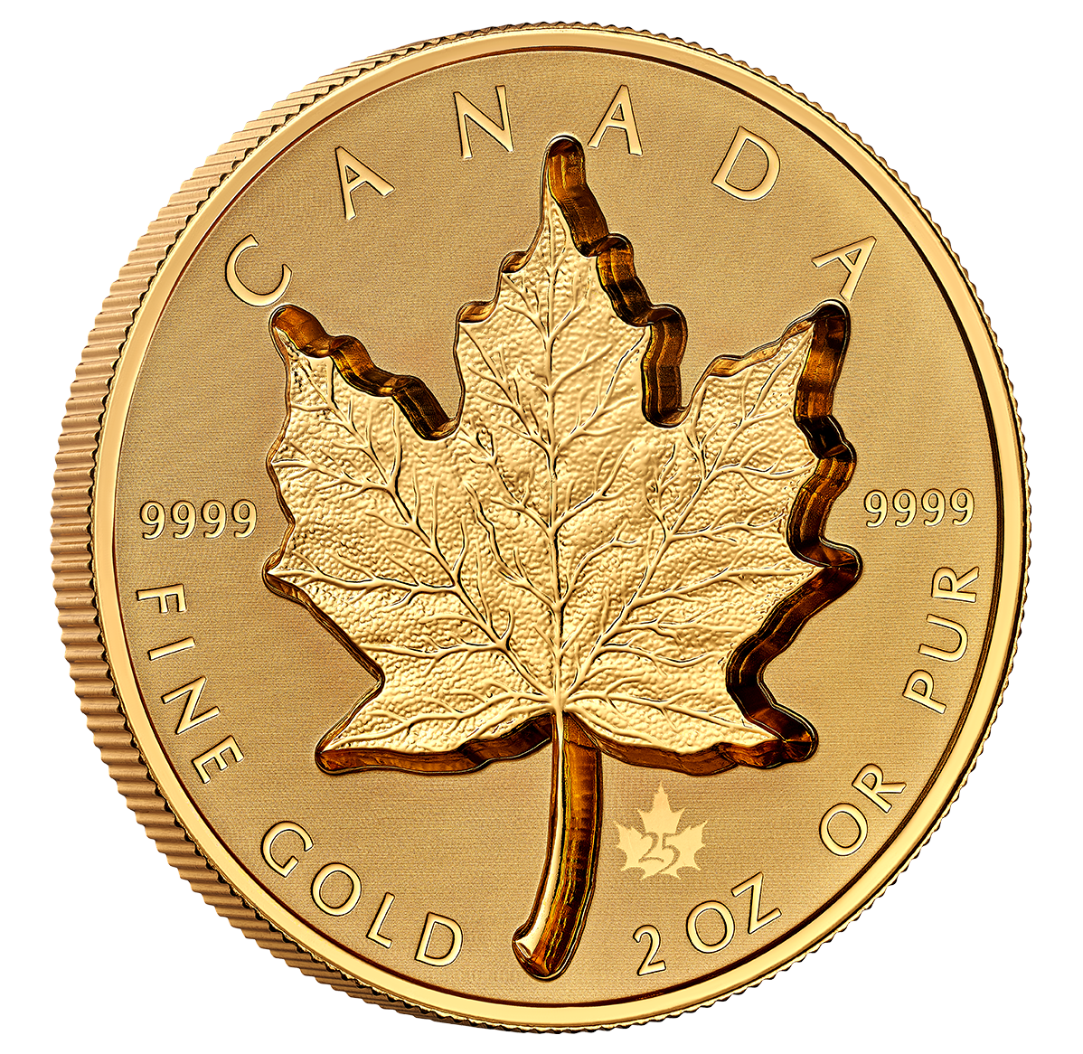 2 oz. Pure Gold Coin - Super Incuse Gold Maple Leaf | The Royal