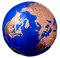 3 oz. Pure Silver Coin - Blue Marble with Rose Gold Plating