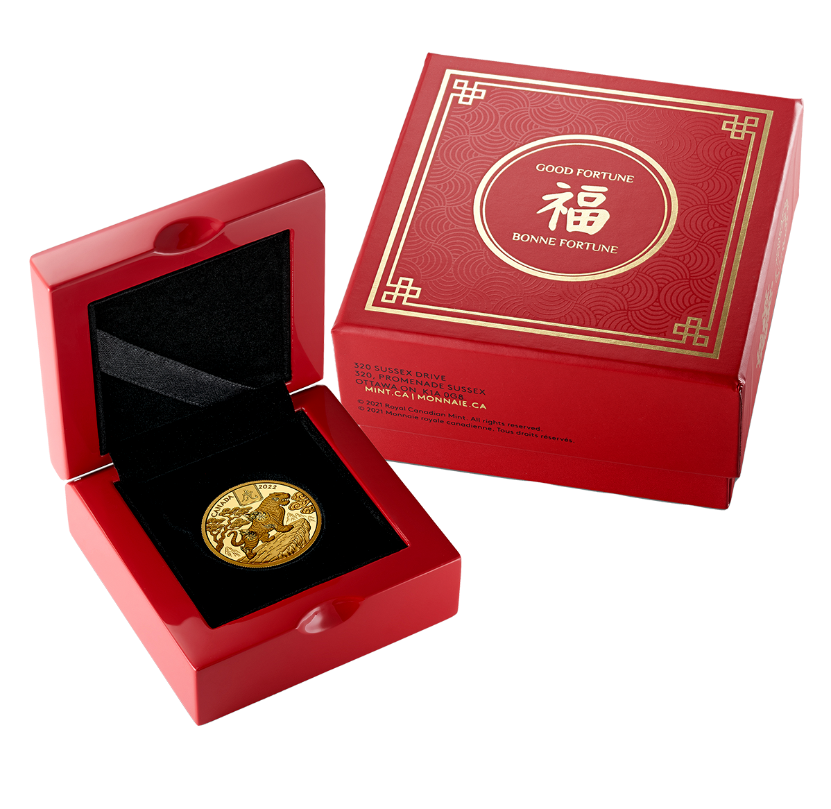 $100 Pure Gold Coin - Lunar Year of the Tiger (2022) | The Royal